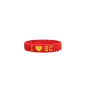 USC Trojans Cardinal I Heart USC Silicon Wristband